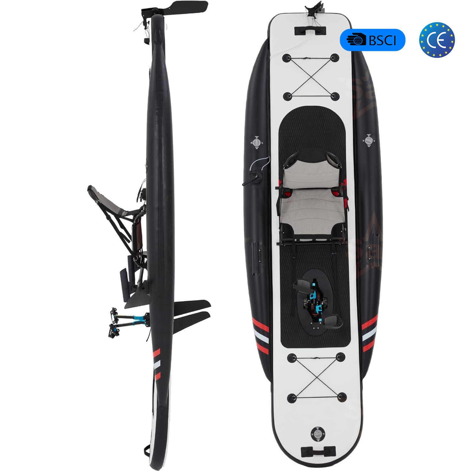 Fishing Kayak Pedal Drive - Kayak Inflable de Alta Calidad con