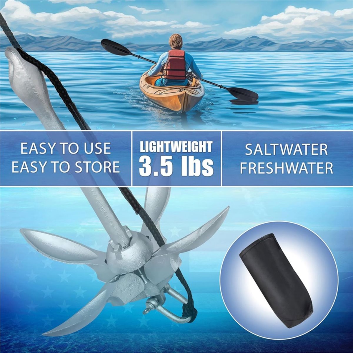 Fishing Kayak Anchor - Gran Descuento en Ancla para Kayak,