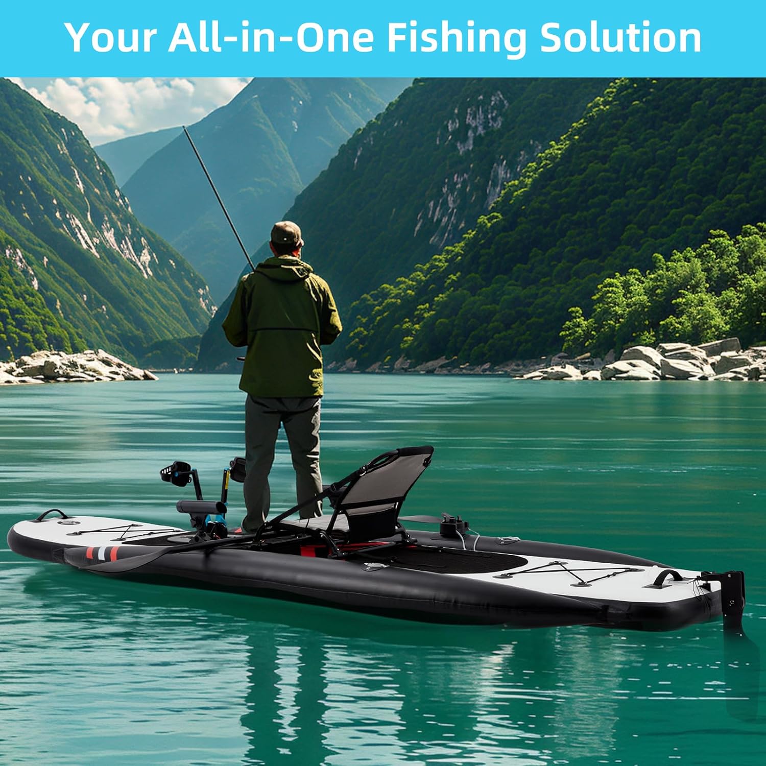 Kayak Inflable de Pesca de PVC - Fishing Kayak Seat reseña y precio