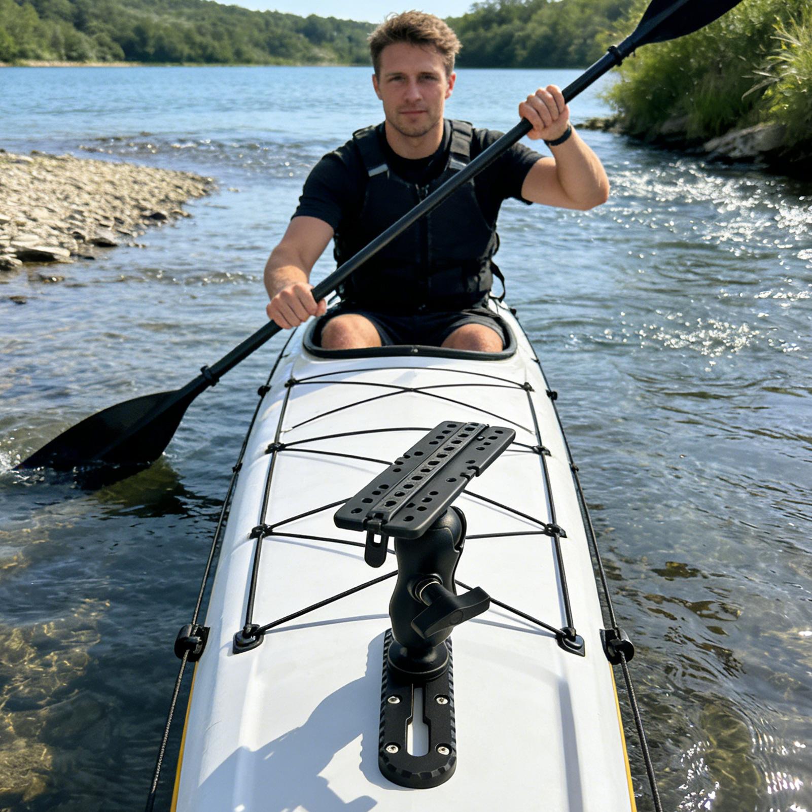 Soporte para riel de kayak con - Fishing Kayak Fish Finder Mount reseña y precio