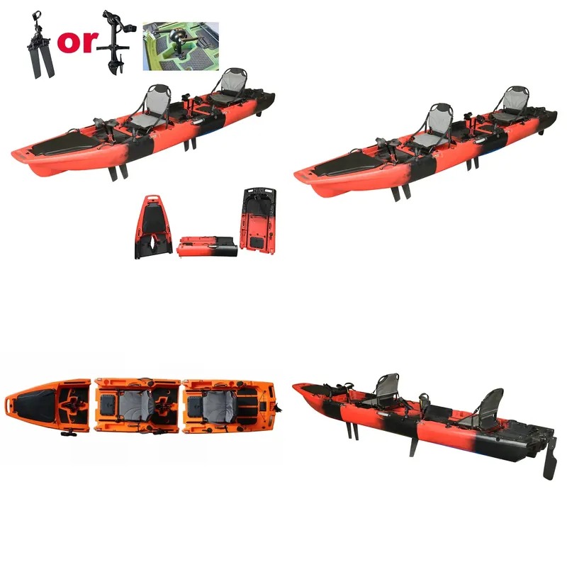 Kayak Doble de 14 Pies para 2  - Fishing Kayak Pedal Drive reseña y precio