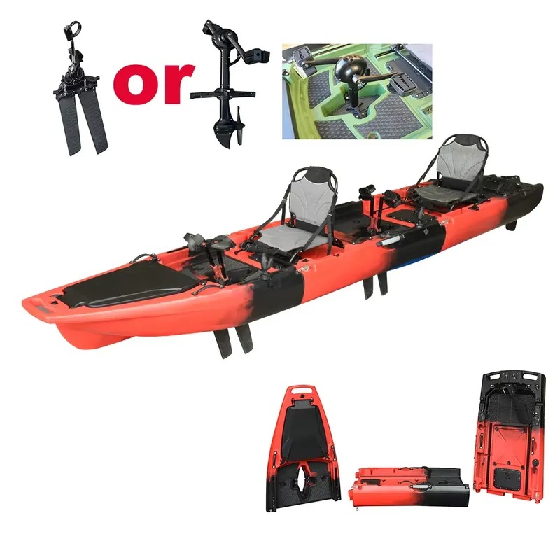 Kayak Doble de 14 Pies para 2  - Fishing Kayak Pedal Drive reseña y precio