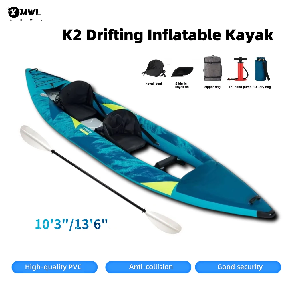 Canoa Kayak Inflable para 1-2  - Fishing Kayak Seat reseña y precio