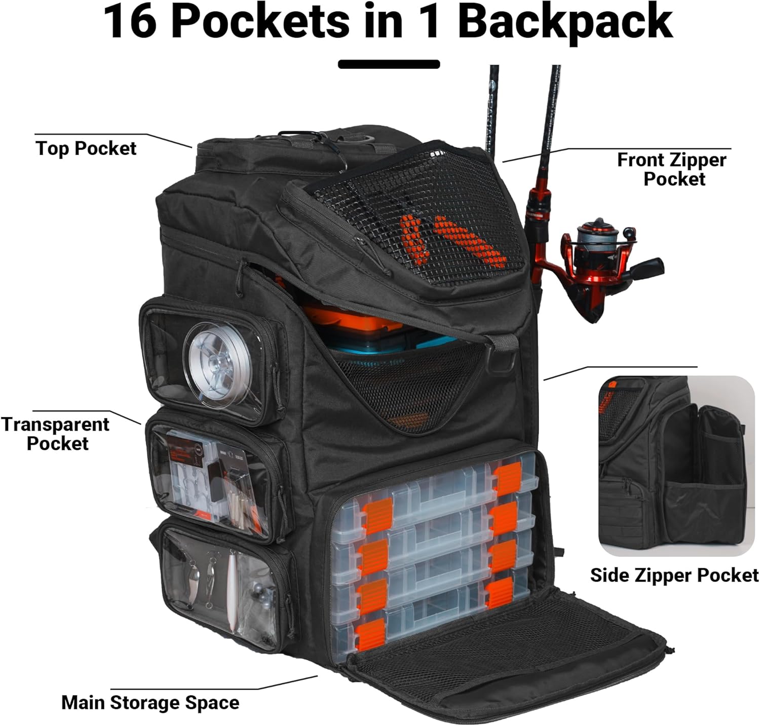 Mochila de Pesca de 40L con Ca - Fishing Kayak Crate reseña y precio