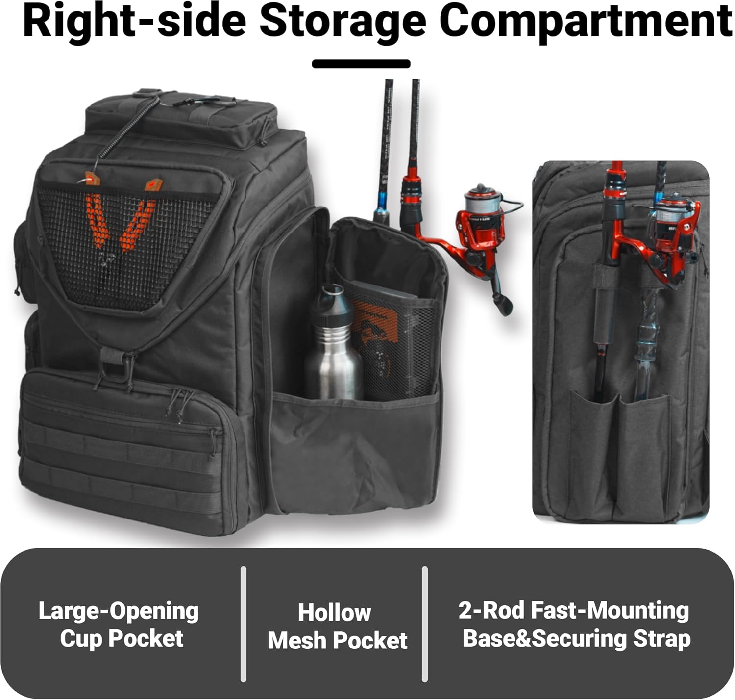 Mochila de Pesca de 40L con Ca - Fishing Kayak Crate reseña y precio