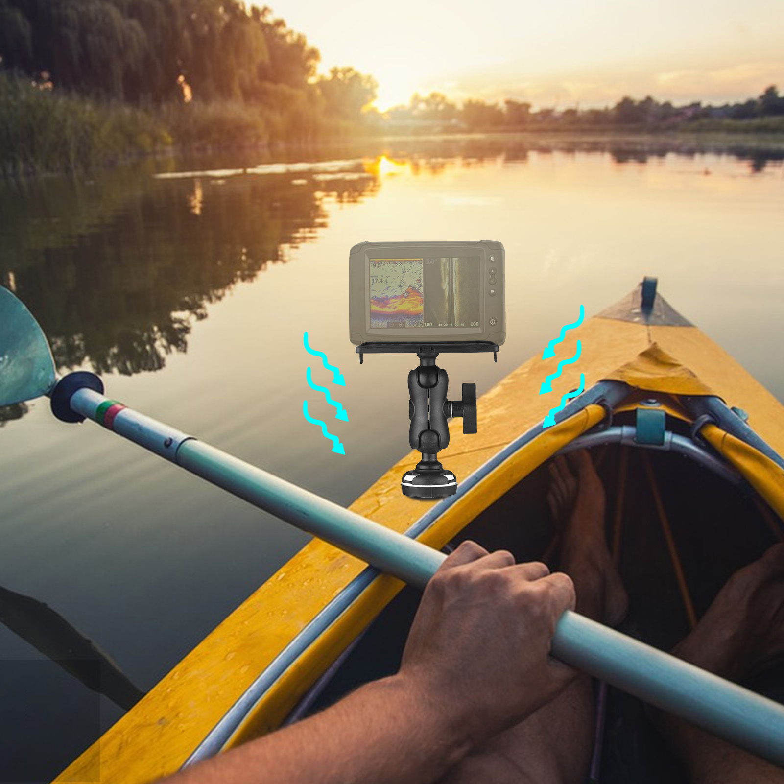 Soporte para buscador de peces - Fishing Kayak Fish Finder Mount reseña y precio
